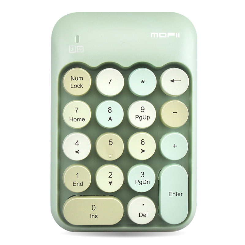MOFII X910 Portable Mini Number Pad Colorful Typewriter 18 Keys 2.4G USB Wireless Numeric Keypad Computer Digital Keyboard PC