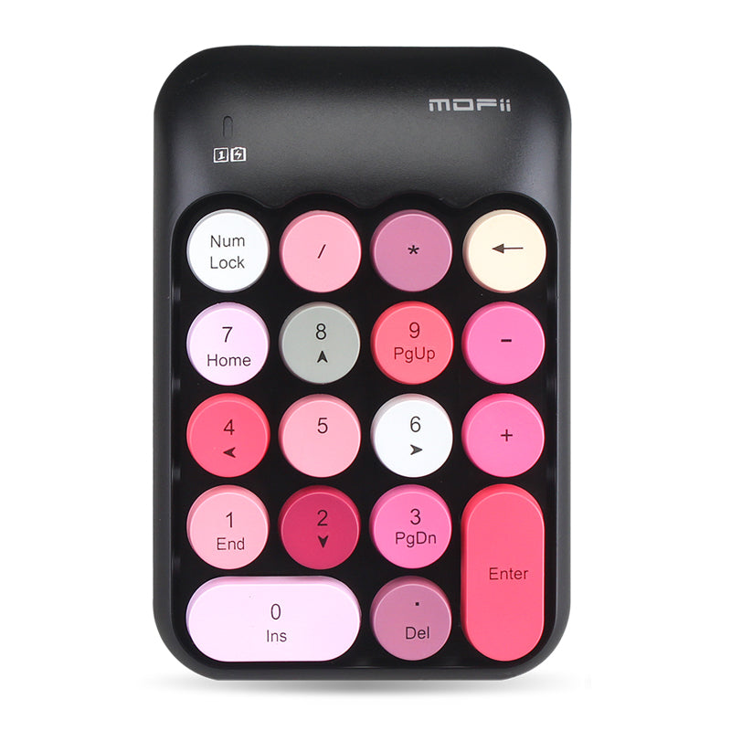 MOFII X910 Portable Mini Number Pad Colorful Typewriter 18 Keys 2.4G USB Wireless Numeric Keypad Computer Digital Keyboard PC