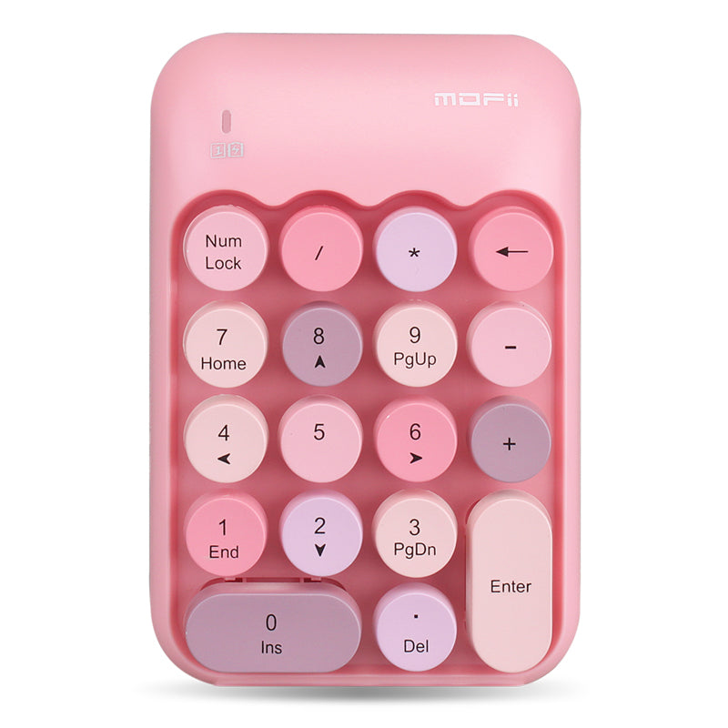 MOFII X910 Portable Mini Number Pad Colorful Typewriter 18 Keys 2.4G USB Wireless Numeric Keypad Computer Digital Keyboard PC