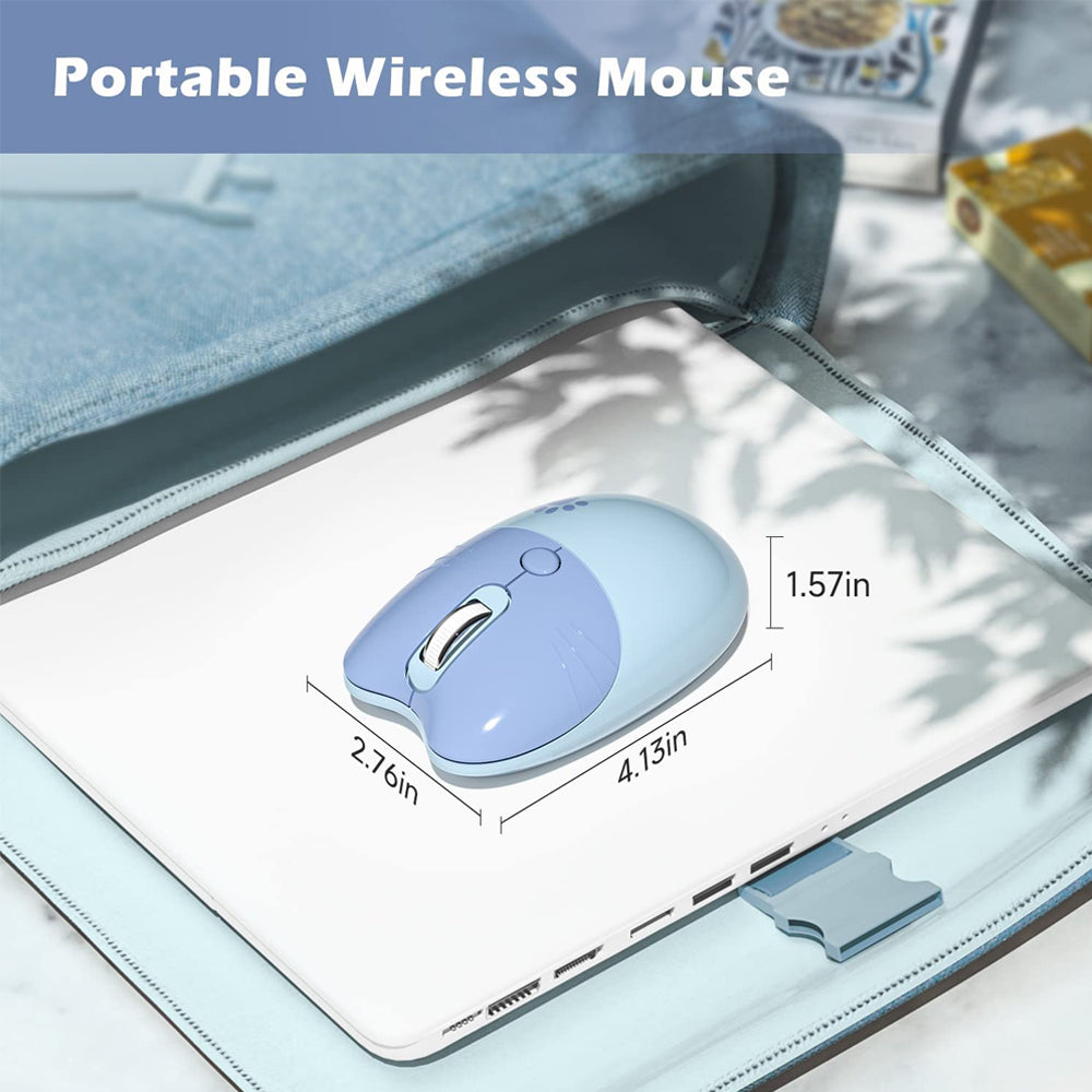 MOFII Wireless Mouse for Laptop, Noiseless Computer Mouse with 2.4G Portable USB Receiver and 3 Adjustable DPI, Cute Cordless Mice for Windows Mac PC Tablet Notebook